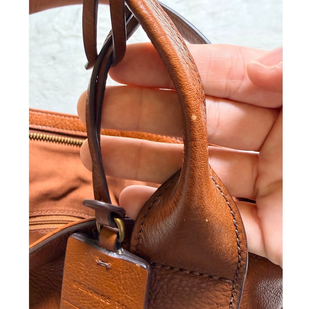 Fossil Emerson Medium Satchel Women Medium Brown Leather Shoulder Strap - Picture 11 of 14